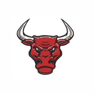 Bull Machine Embroidery Design. 4 Sizes. Animal Embroidery Design
