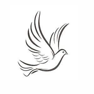 Pigeon Machine Embroidery Design. 5 Sizes. Bird Embroidery design
