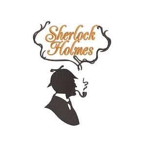 Sherlock Holmes Machine Embroidery Design. 4 Sizes