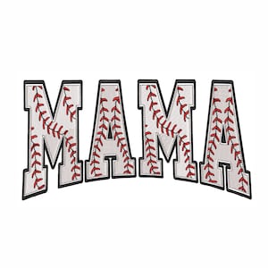 Baseball Mama Machine Embroidery Design. 6 Sizes. Mothers Day Embroidery Design. Varsity Mama Embroidery Design. Baseball Embroidery Design.