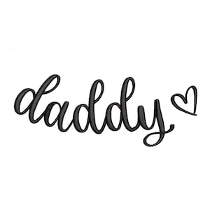 Daddy Curved Collar Machine Embroidery Design. 5 Sizes. Daddy Collar Embroidery Design. Daddy Shirt Embroidery Design.