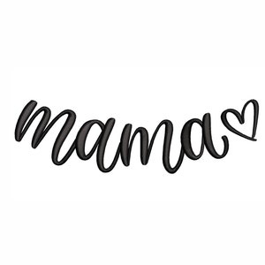 Curved Mama Machine Embroidery Design. 4 Sizes. Mama Collar Embroidery Design