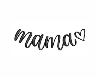 Curved Mama Machine Embroidery Design. 4 Sizes. Mama Collar Embroidery Design