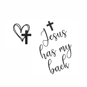 Jesus Has My Back Front And Back Machine Embroidery Design. 6 Sizes. Religious Embroidery Design. Christian Embroidery Design.