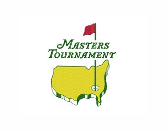 Masters Golf Party Machine Embroidery Design. 3 Sizes. Masters Party Birthday Golf Embroidery Design