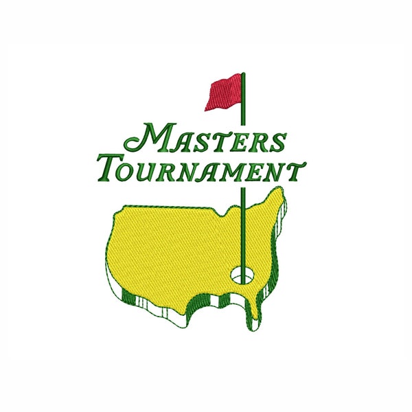 Masters Golf Party Machine Embroidery Design. 3 Sizes. Masters Party Birthday Golf Embroidery Design