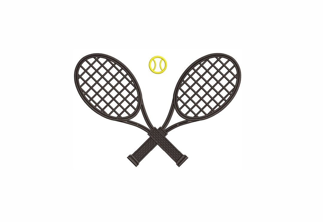 Tennis Rackets Machine Embroidery Design. 9 Sizes. Sports Embroidery