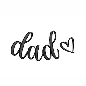 Curved Dad Machine Embroidery Design. 5 Sizes. Father Embroidery Design