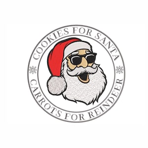 Santa Claus Machine Embroidery Design. Christmas Joke Embroidery Design