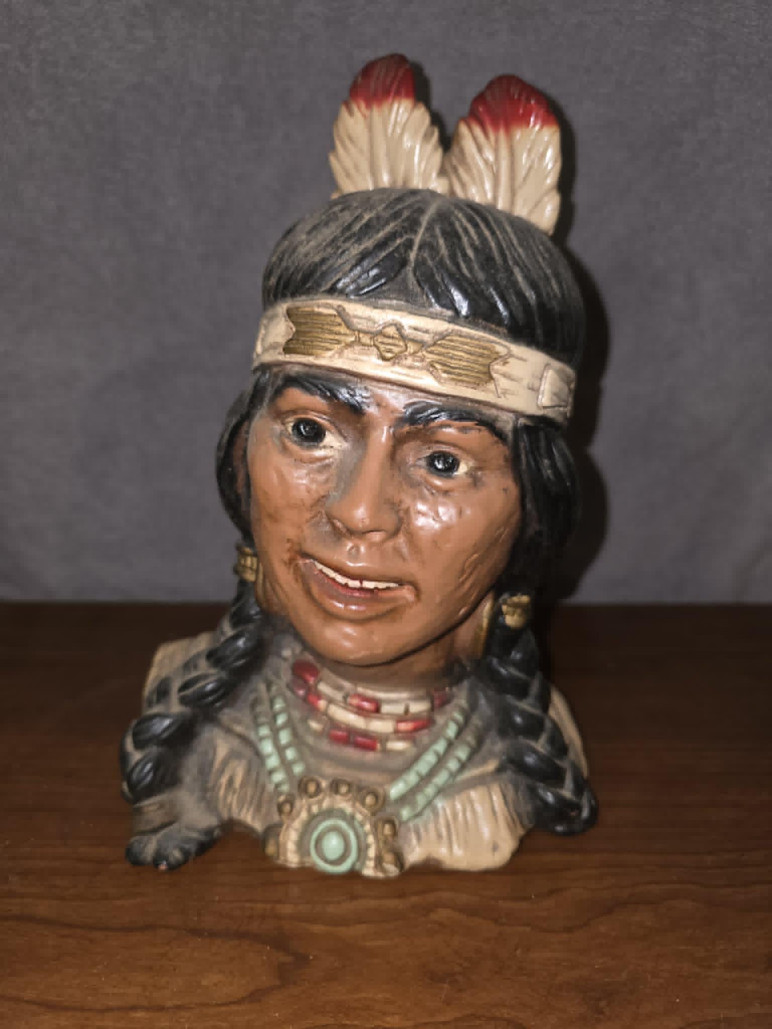 インディアン女性の置物 ネイティブアメリカン （ユニバーサルスタチュアリー社） Universal statuary indian - Etsy 日本