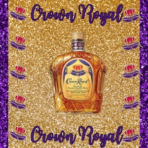 Glitter Crown Royal tumbler wrap
