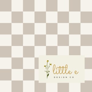 Cream Check Seamless File, Neutral Oat Checker Seamless Repeat, Modern Minimal Digital Paper, Earth tone Seamless Pattern for fabric