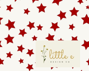 Rote Sterne nahtlose Datei, 4. Juli Design für Stoff, einfaches amerikanisches digitales Papier, USA ästhetisch, patriotische amerikanische Flagge