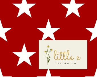 Rote Sterne nahtlose Datei, 4. Juli Design für Stoff, einfaches amerikanisches digitales Papier, USA patriotische Ästhetik, amerikanische Flagge, große Sterne
