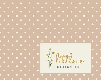 Archivo sin costuras de lunares, JPG de primavera pastel para niñas, papel digital de coordenadas de conejo de Pascua simple, patrón rosa boho neutro para tela
