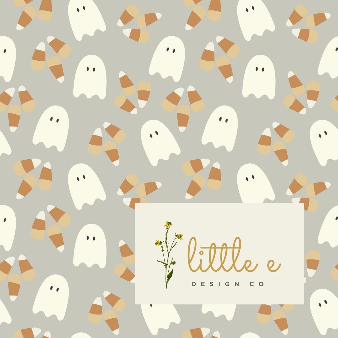 Ghosts Seamless File, Neutral Candy Corn Seamless Repeat, Modern ...