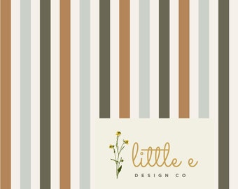 Fall Striped Seamless File, Minimal Seamless Pattern for Fabric, Modern Neutral Digital Paper, Seamless Repeat Pattern File