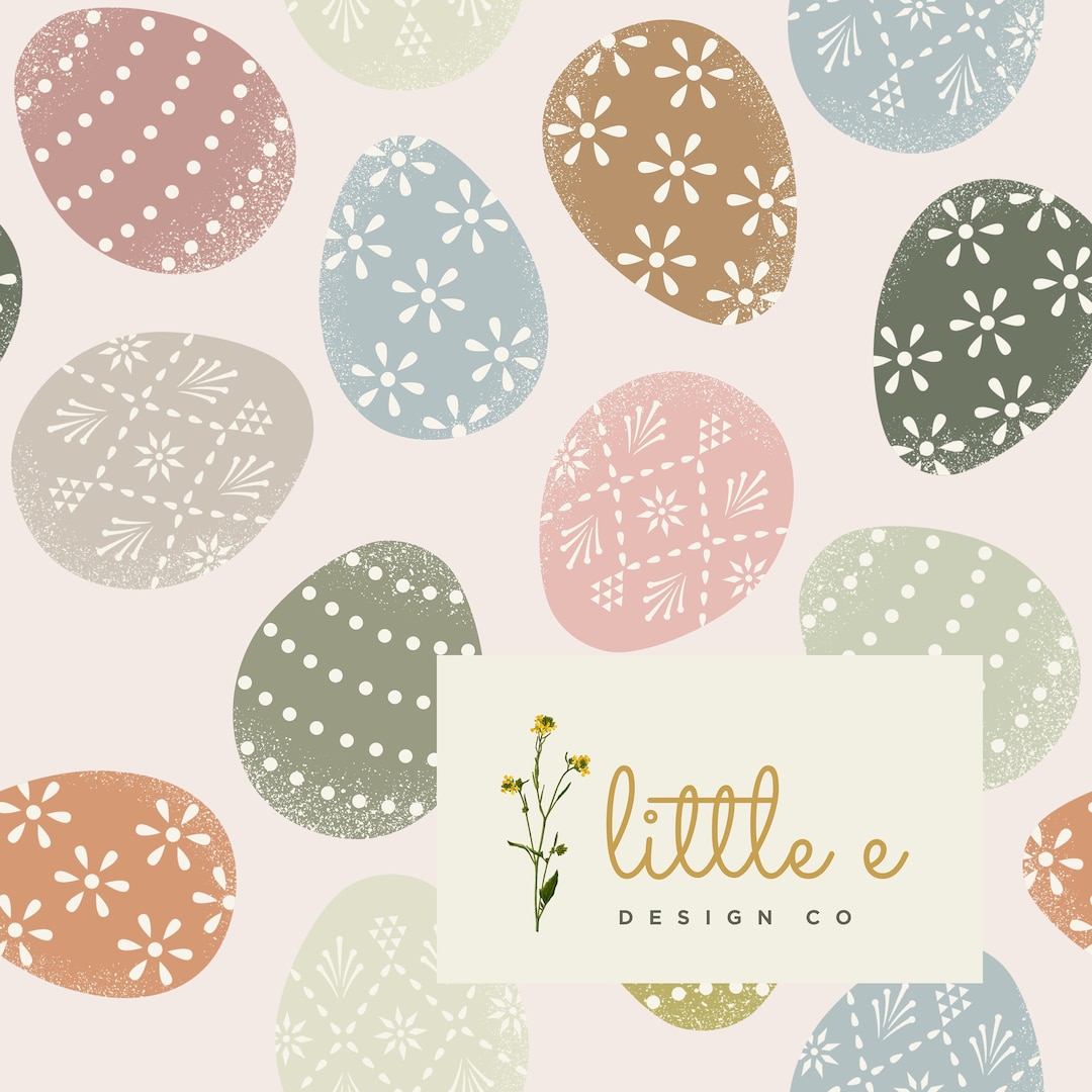 Easter Egg Seamless File, Pastel Spring JPG for Girls, Simple Easter ...