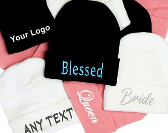 Custom Embroidered Logo Beanie, Personalized Design