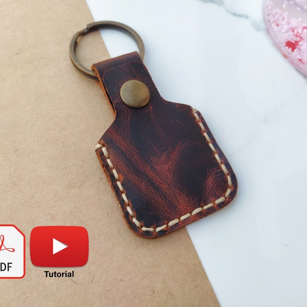 Simple Leather Airtag Keychain Pattern, Easy Airtag Case Pdf, Beginner Airtag Holder Template, Airtag Sleeve, Airtag Pouch