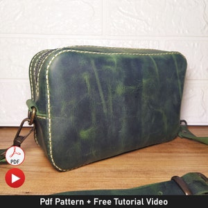 Easy to Make Leather Bag Pattern, Leather Sewing Pattern, Leather Pdf Pattern, Leather Template