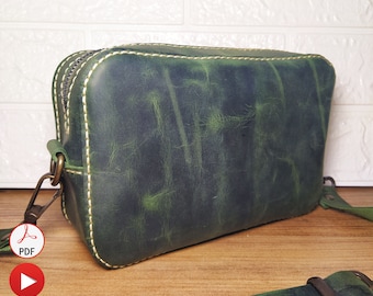 Easy to Make Leather Bag Pattern, Leather Sewing Pattern, Leather Pdf Pattern, Leather Template