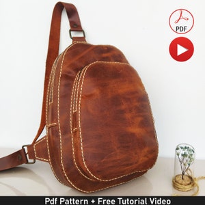 Leather Crossbody Travel Sling Bag Pdf Pattern, Sling Bag Sewing Pattern for Men and Women, Mini Sling Bag Template, Daily S