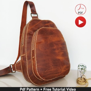 Leder Crossbody Reise Schultertasche Pdf Muster, Sling Bag Schnittmuster für Männer und Frauen, Mini Sling Bag Vorlage, Täglich S
