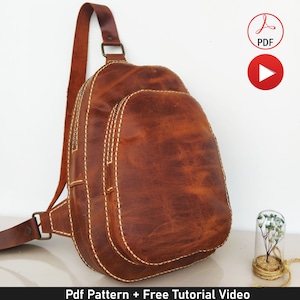 Leather Crossbody Travel Sling Bag Pdf Pattern, Sling Bag Sewing Pattern for Men and Women, Mini Sling Bag Template, Daily S