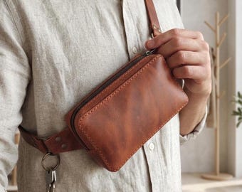 Unisex Leather Fanny Pack Pattern, Leather Project İdea for Easy Crossbody Bag PDF