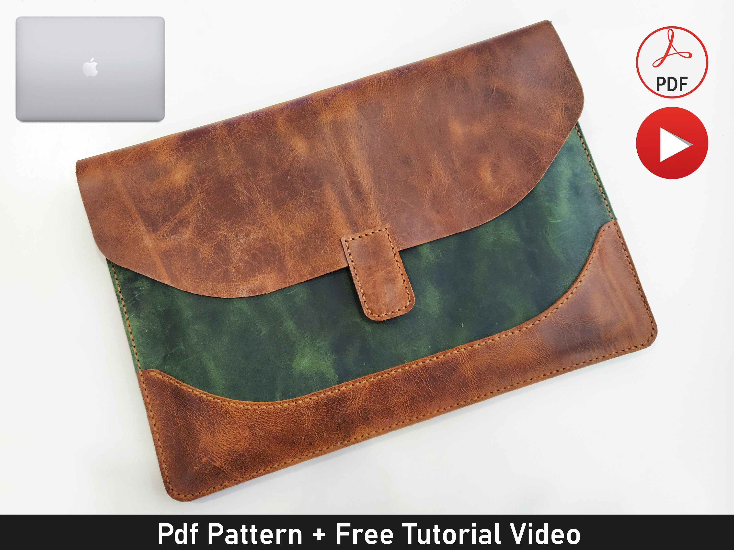 Briefcase Bag Pattern Leather DIY Pdf Download Leather Bag Pattern Leather  Bag Template Laptop Bag Pattern Bag Template 