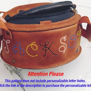 Personalizable Leather Halloween Pumpkin Trick or Treat Bag Pattern, Kids Halloween Bag Pdf, Halloween Candy Bag, Halloween Goodie Bag image 4