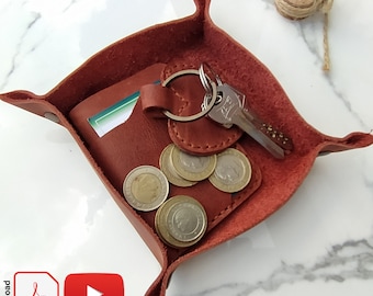 Leather Tray Pdf Pattern, 3 Sizes Leather Tray Template