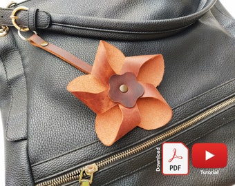Seamless Leather Flower Pdf Pattern, Bag Ornament, Floral Pattern, Floral Pattern, Leather Tutorial, Accessories Pattern