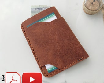 Slim Leather Wallet Template, Card Holder Pattern, Diy Pdf Pattern