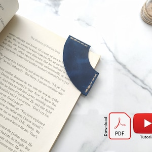 Pdf Leather Bookmark Template, How to Make Leather Bookmark, Easy Leather Diy Crafts