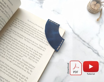 Pdf Leather Bookmark Template, How to Make Leather Bookmark, Easy Leather Diy Crafts