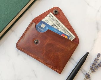 Minimalist Leather Card Holder PDF Pattern, Slim Wallet Template