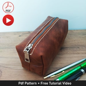 Modello di astuccio per matite in pelle facile, astuccio per matite in PDF, modello di portapenne, modello di contenitore per matite, modello di scatola per matite, organizer per matite