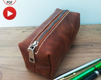 Easy Leather Pencil Case Pattern, Pencil Pouch Pdf, Pencil Holder Template, Pencil Storage Pattern, Pencil Box Pattern, Pencil Organizer