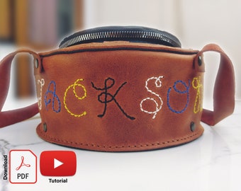 Personalizable Leather Letter Pdf Pattern, Customizable Leather Template, Leather Pattern Pdf, Initial Pattern, Name Pattern