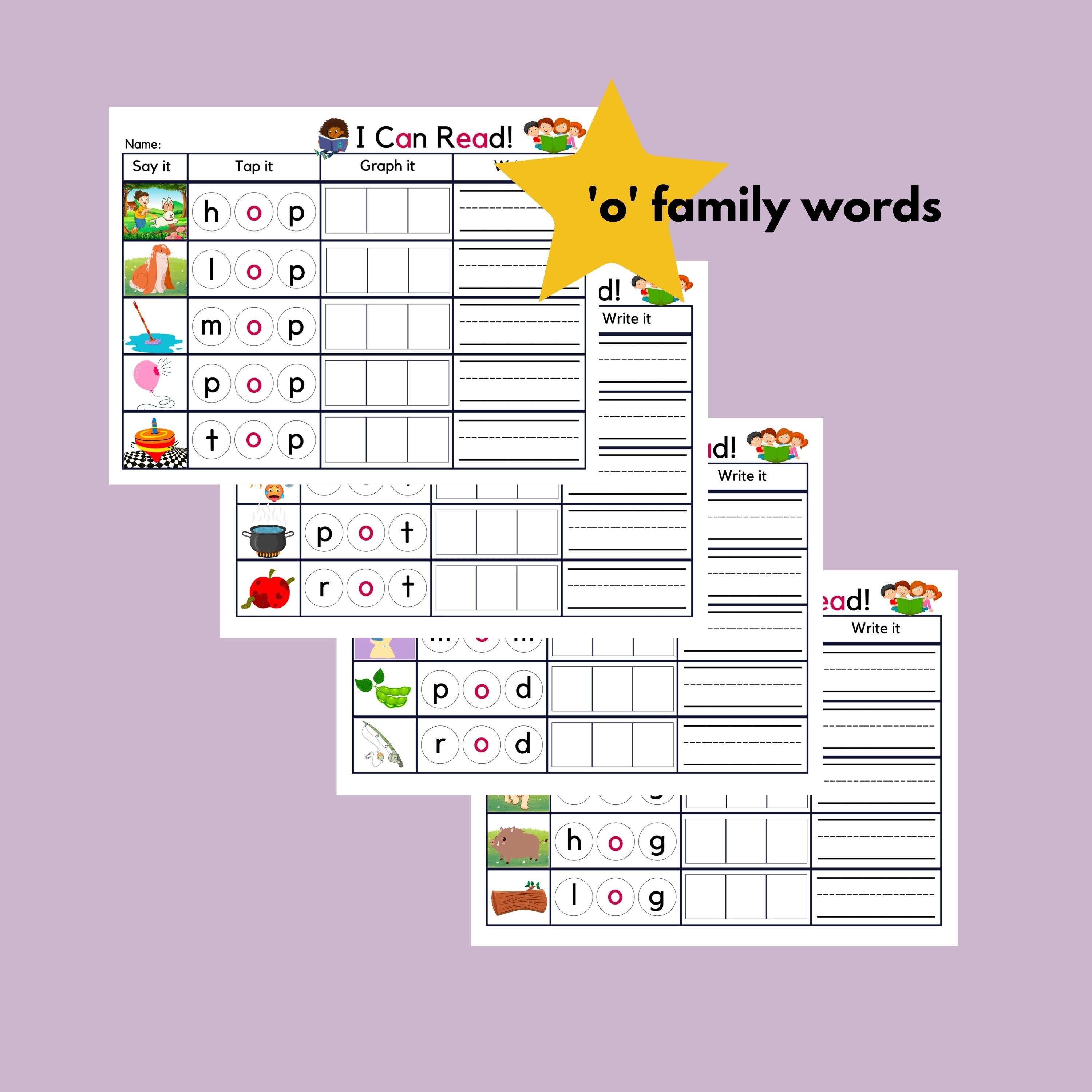Cvc Words Rwi Book I Can Read and Write CVC Words - Science of Reading - Etsy