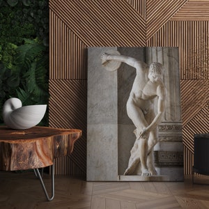 Discobolus Statue by Myron Print | Canvas Art Print, Statue Print, Greek Statue Print, Greek Statue Canvas, Greek Print, Discobolus print