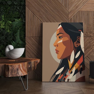 Aboriginal Art Print | Native Americans Wall Art, Native Americans Poster, Native Americans Print, Native Americans Woman, Aboriginal Print