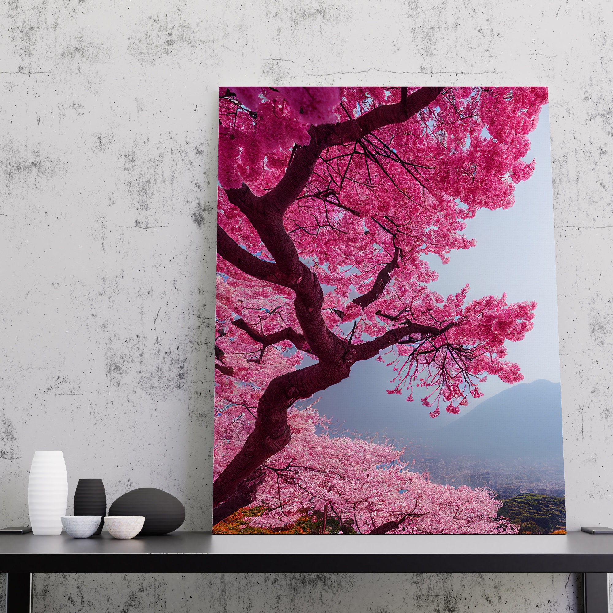 Cherry Blossom Canvas Art Print | Cherry Blossom Art Print, Cherry ...