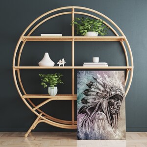 Native americans print | Canvas print wall art, Native americans canvas, Native art print, Native americans art, Chief print, native print