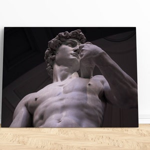 The David Canvas Wall Art Print | David statue print, Greek mythology print, michelangelo david print, michelangelo print, michelangelo art