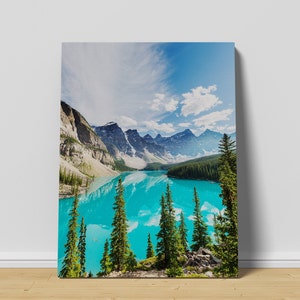 Banff canvas print | Banff print, Banff art, Banff wall art, Banff painting, Canvas wall art, Mountain print, Mountain lake print, Mountains