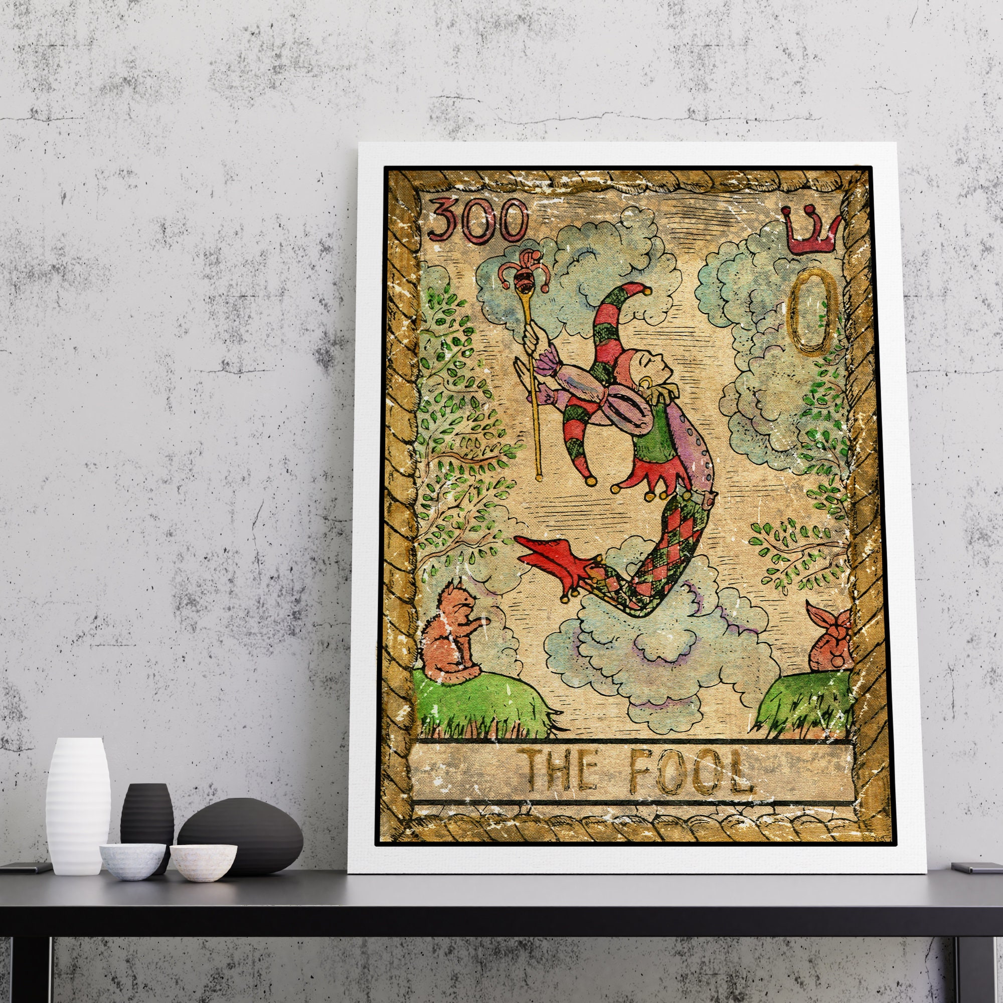 The Fool Tarot Card | Canvas Wall Art Print, Tarot Card the Fool