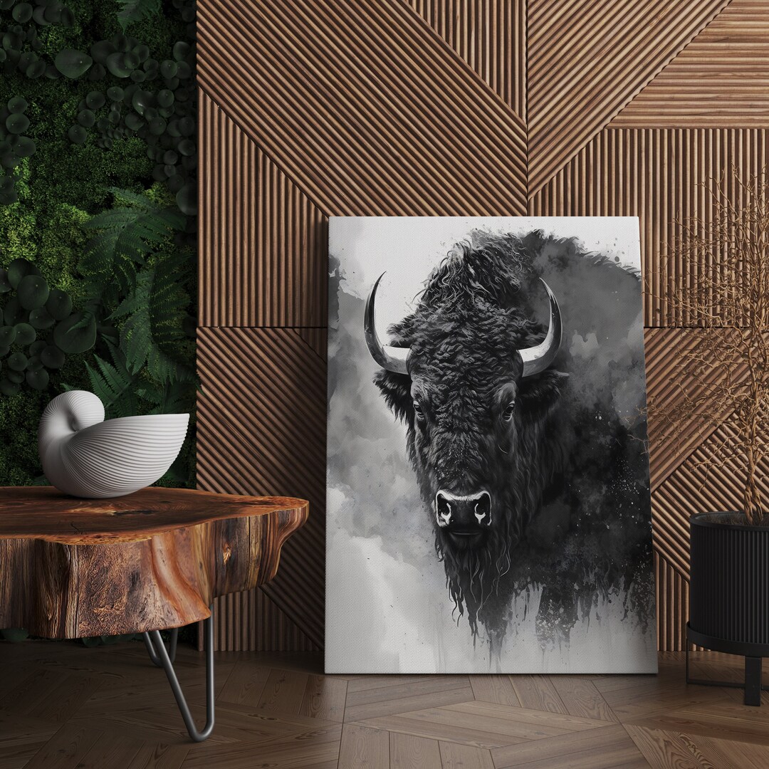 Buffalo Canvas Print Buffalo Canvas Art, Buffalo Print, Buffalo Wall